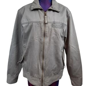 Timberland Bomber Jacket Gray Canvas Y2K Style Size‎ Small Men's Coat